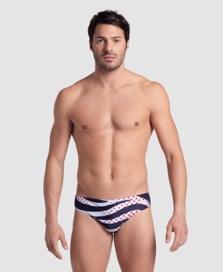 Multi Stripes Swim Briefs